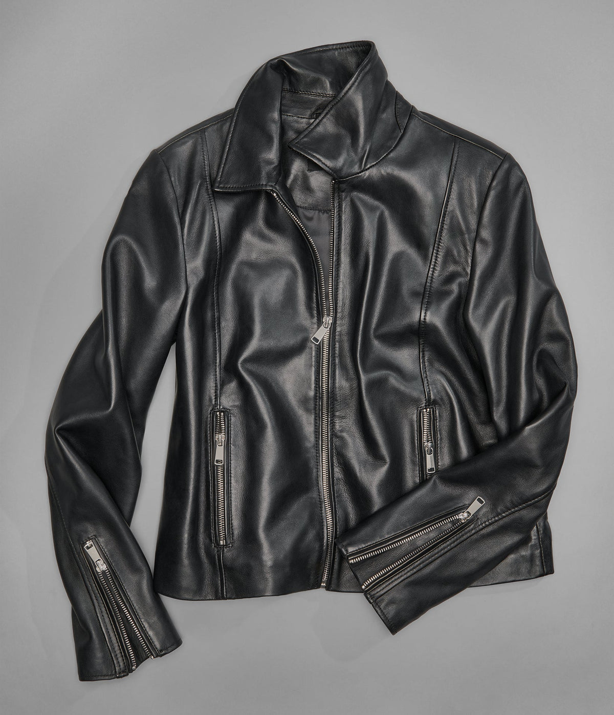 Justine Leather Shirt Jacket