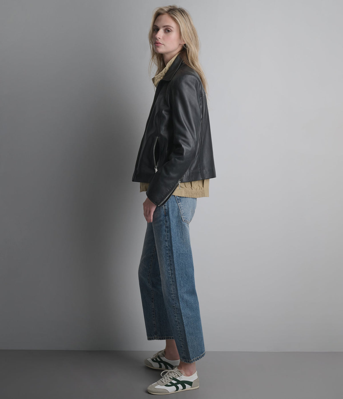 Justine Leather Shirt Jacket