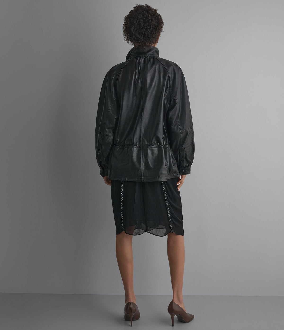 Allision Leather Anorak
