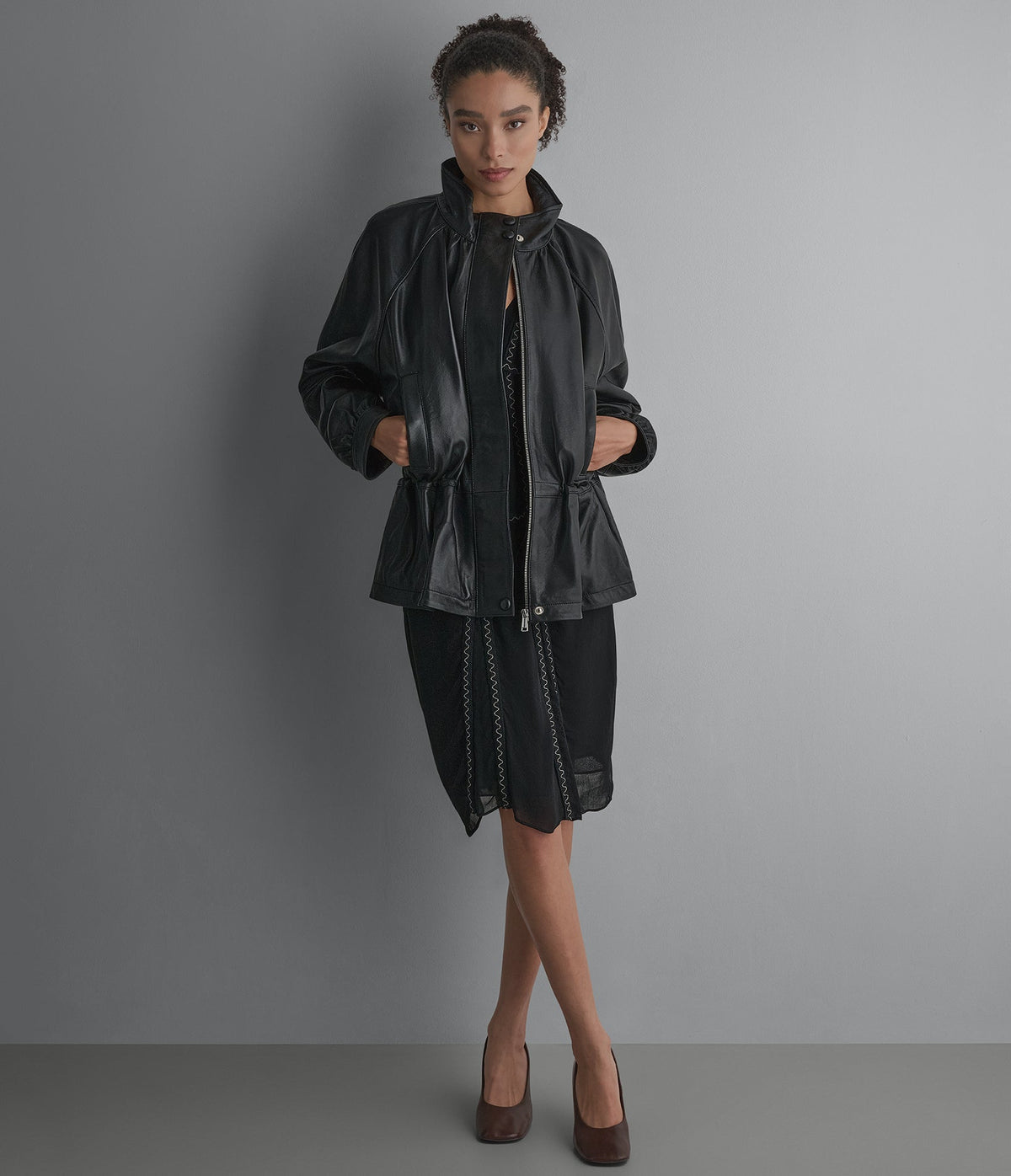 Allision Leather Anorak