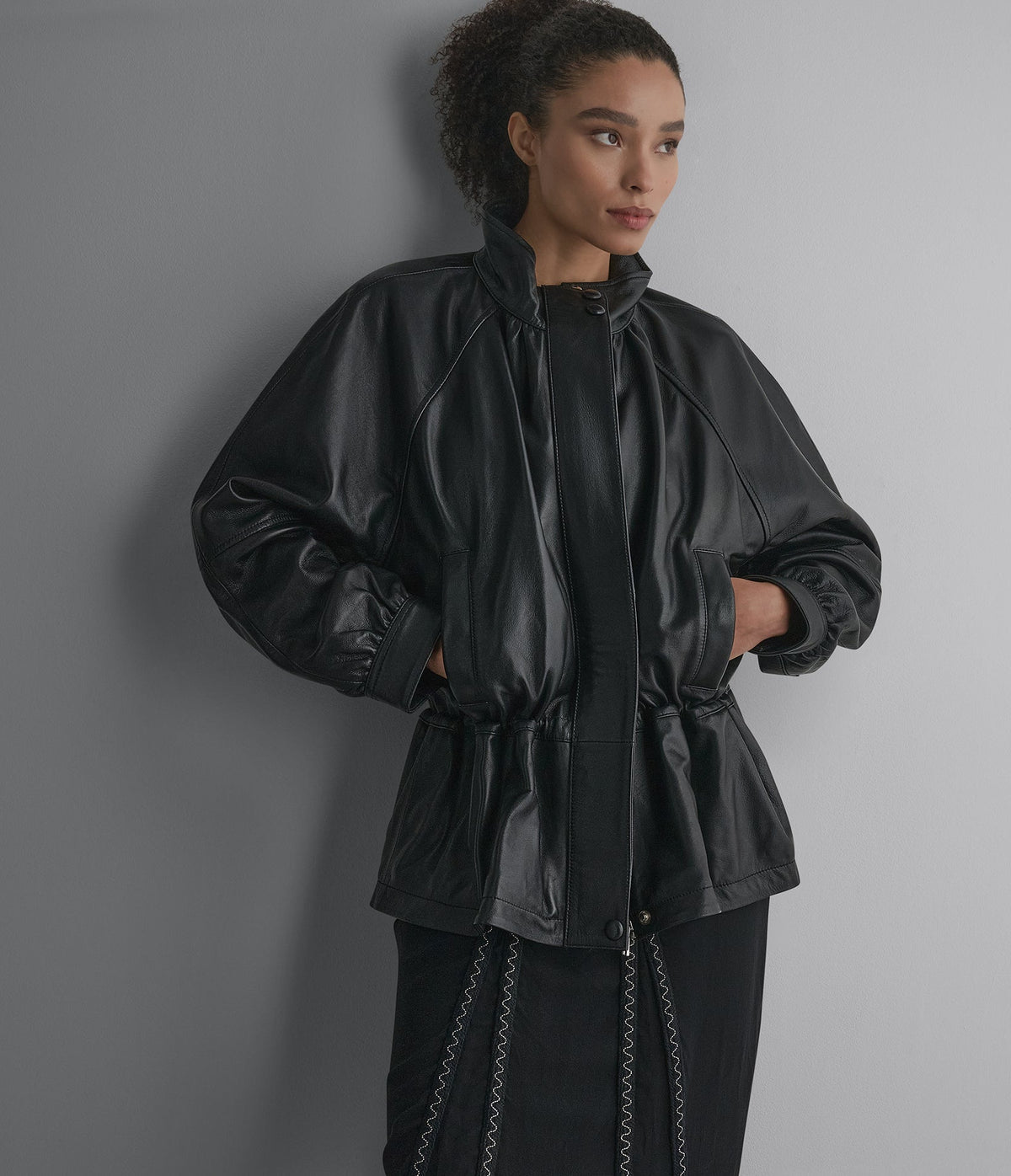 Allision Leather Anorak