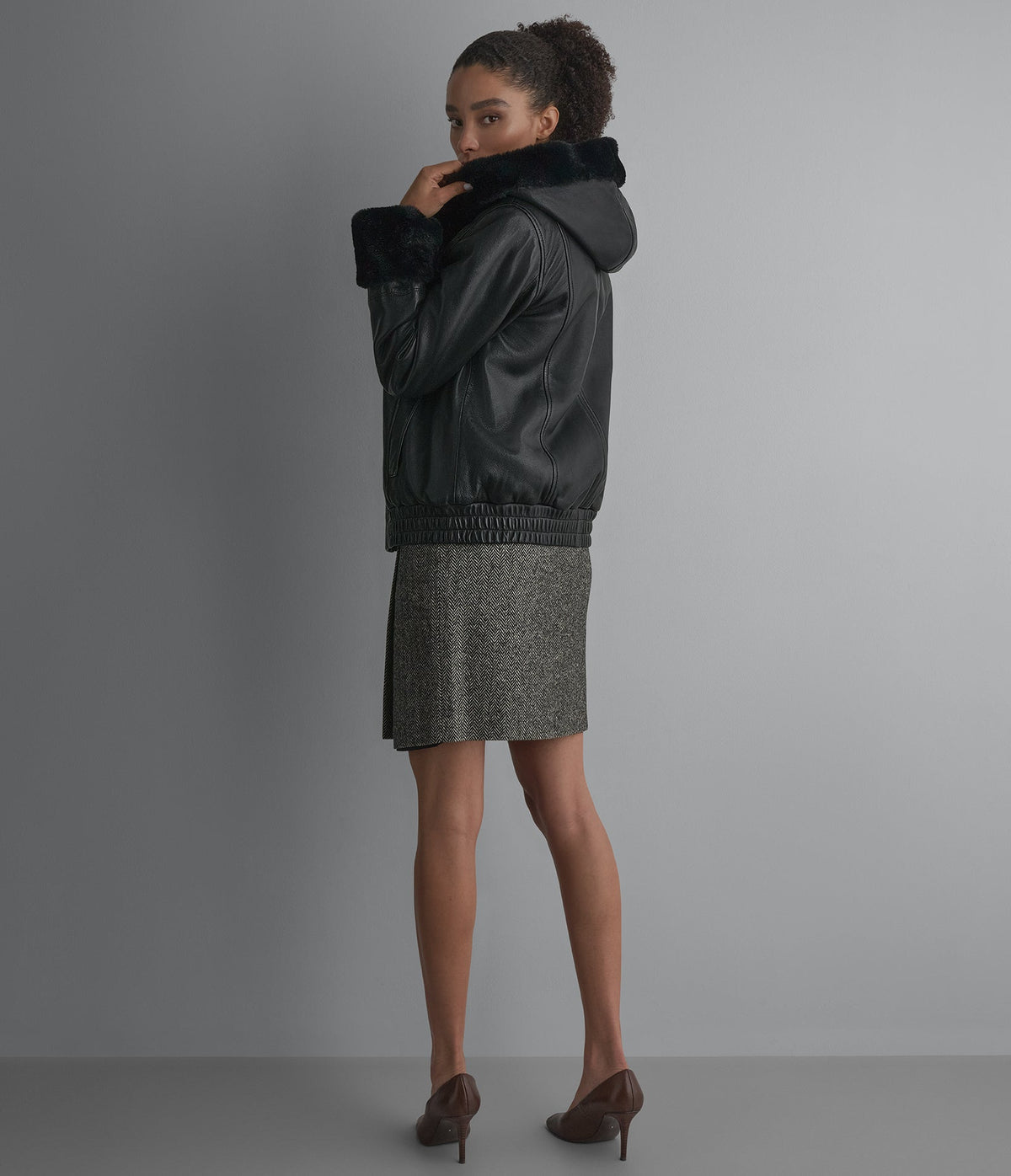 Morgan Faux Fur Leather Jacket