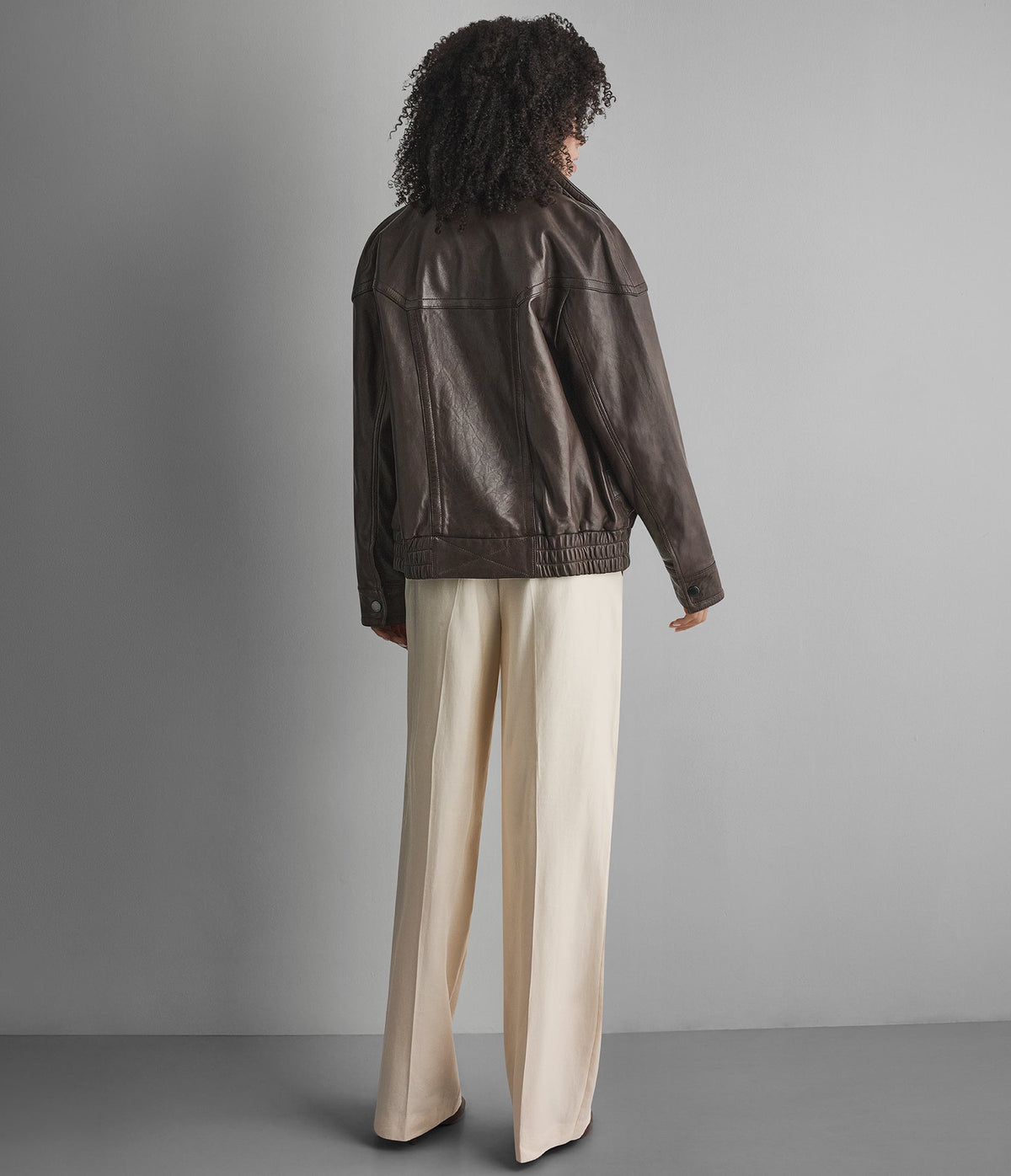 Valerie Leather Double Collared Jacket