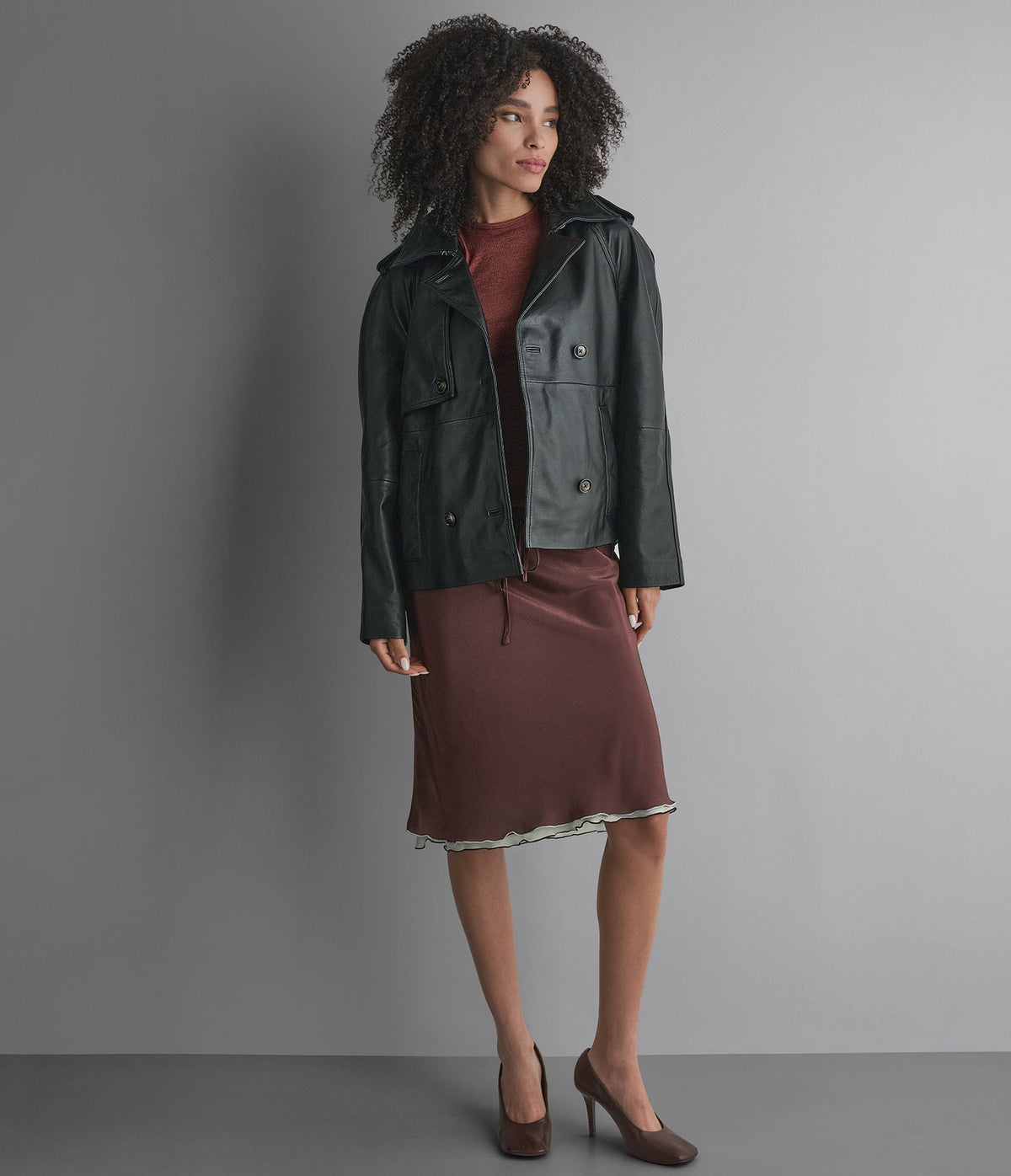 Teagan Cropped Short Trench Jacket