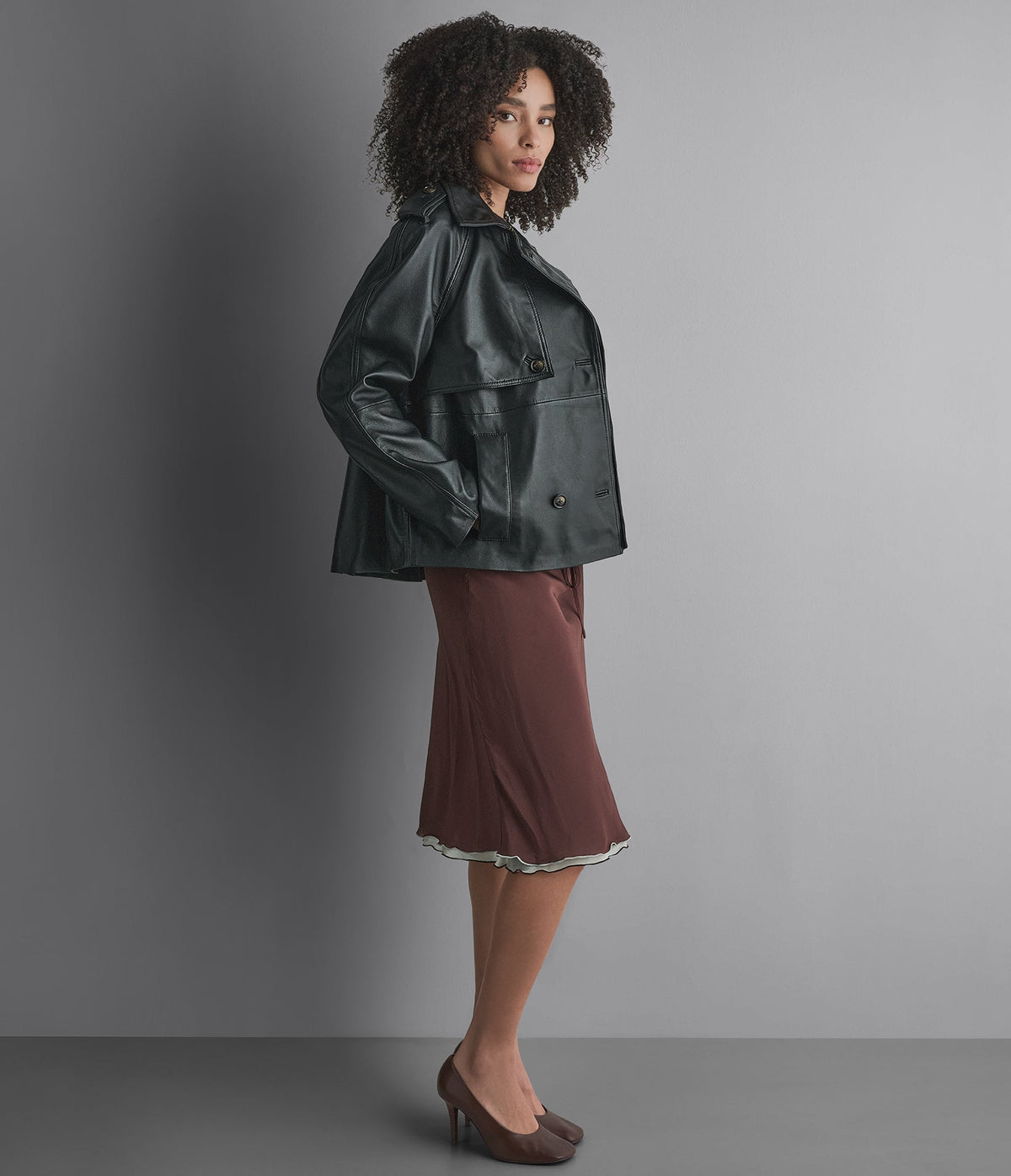 Teagan Cropped Short Trench Jacket