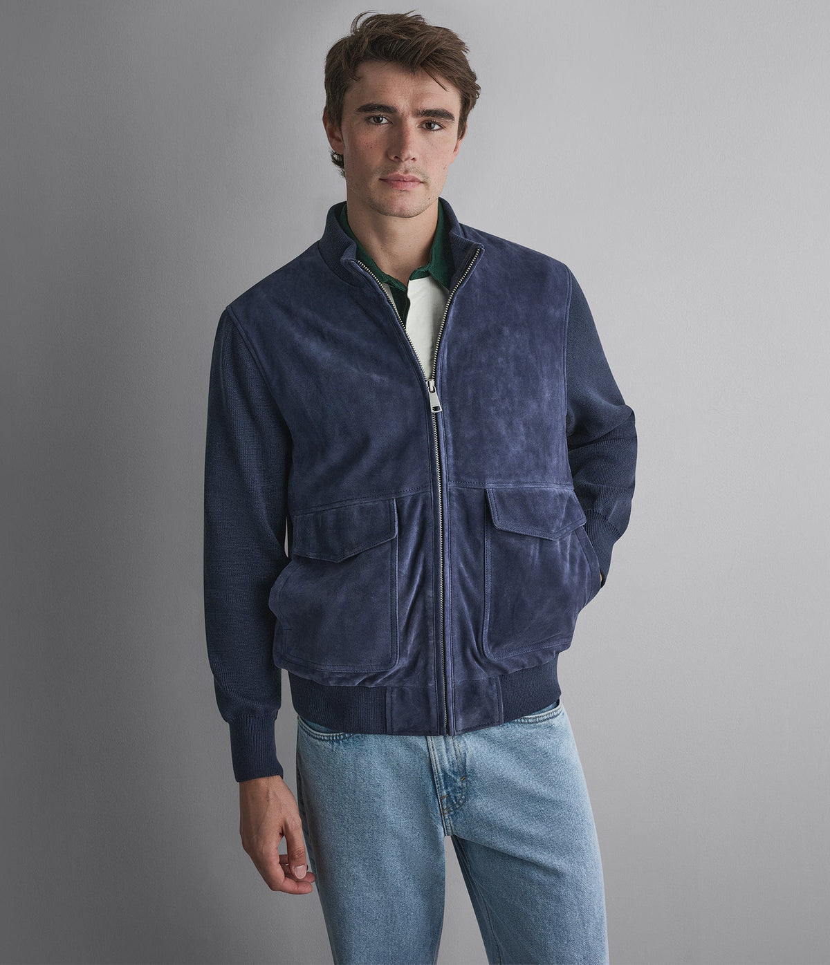 Martin Suede Knitted Bomber