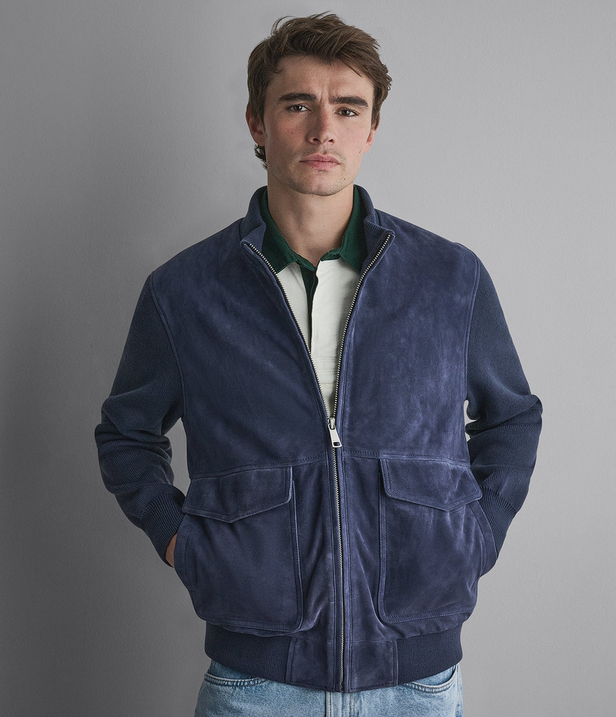 Martin Suede Knitted Bomber