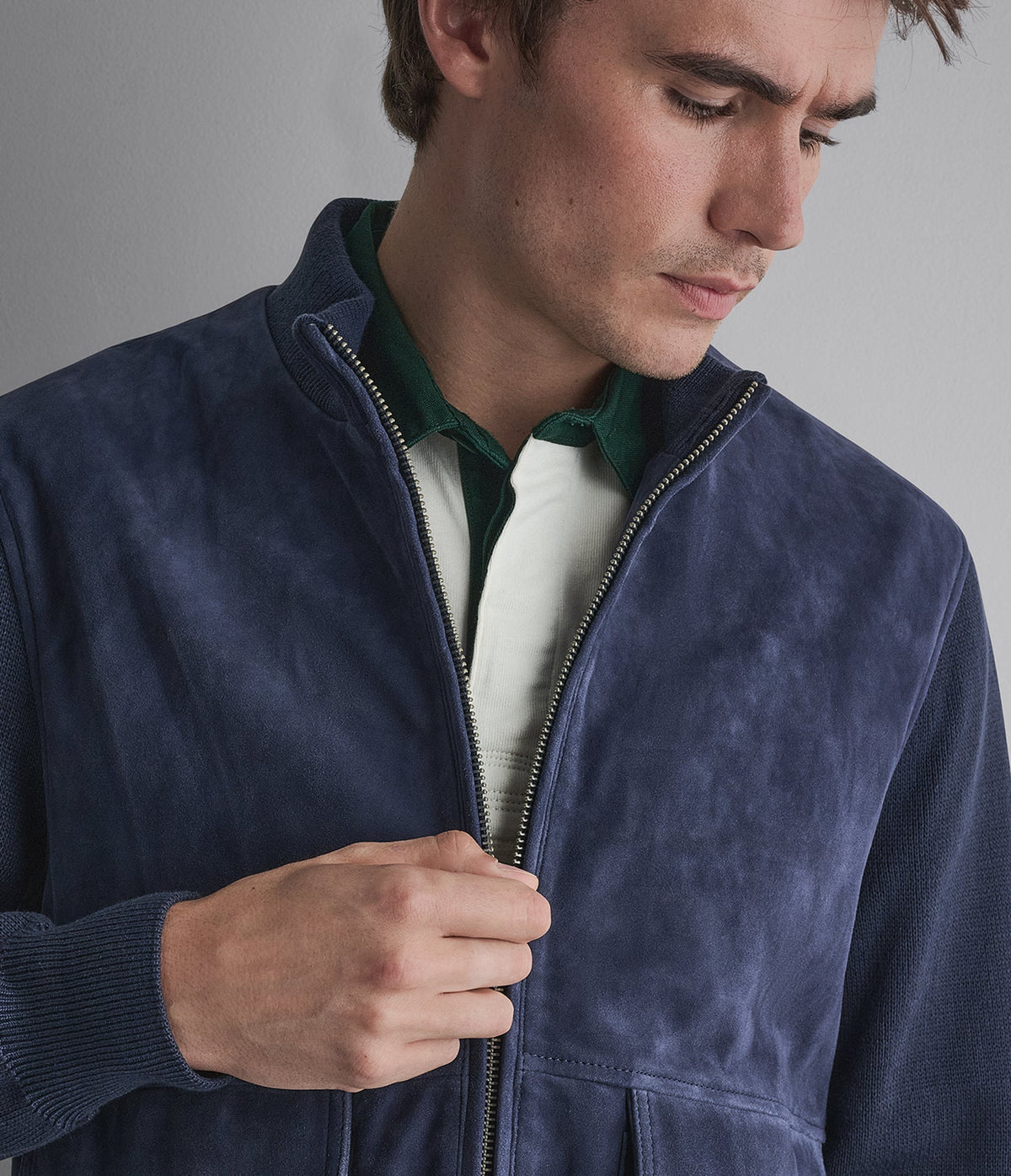Martin Suede Knitted Bomber