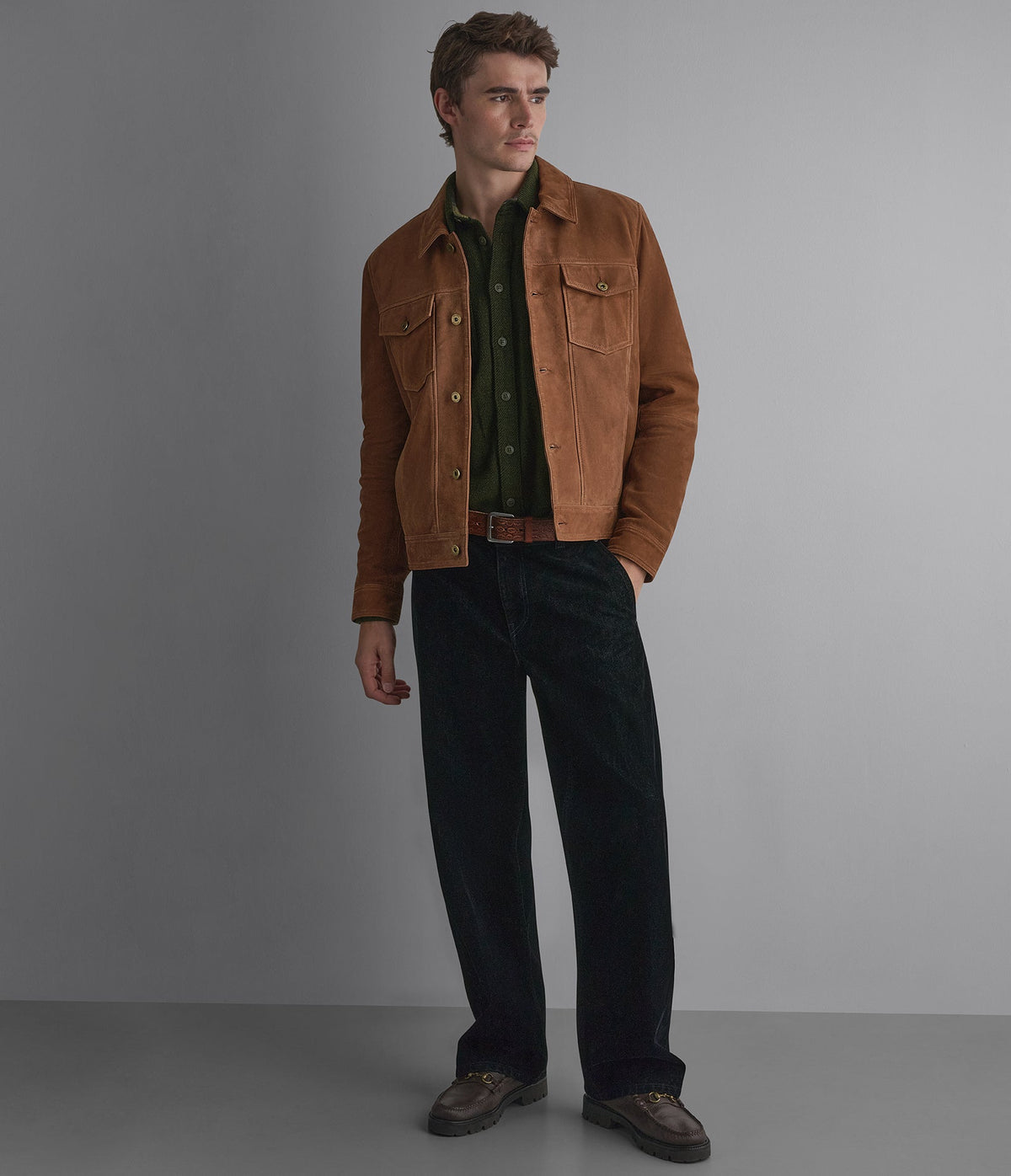 Travis Suede Trucker Jacket