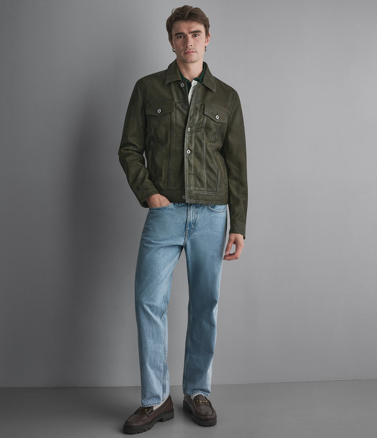 Corbin Suede Trucker Jacket