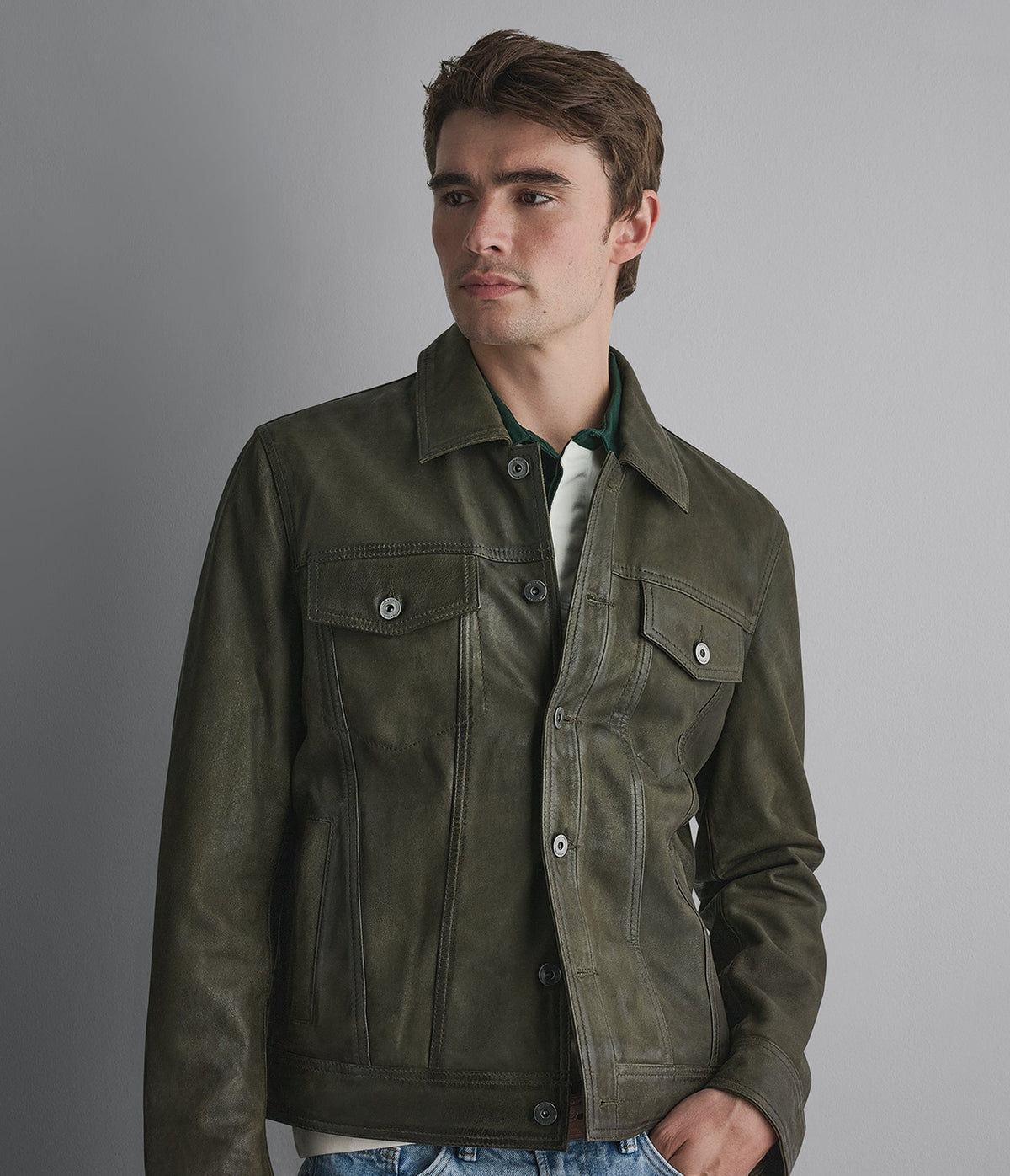 Corbin Suede Trucker Jacket