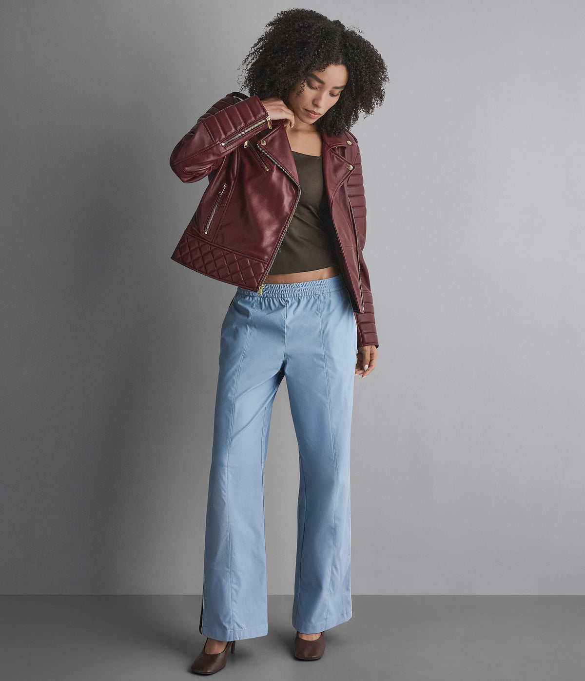 Mila Quilted Leather Moto Jacket