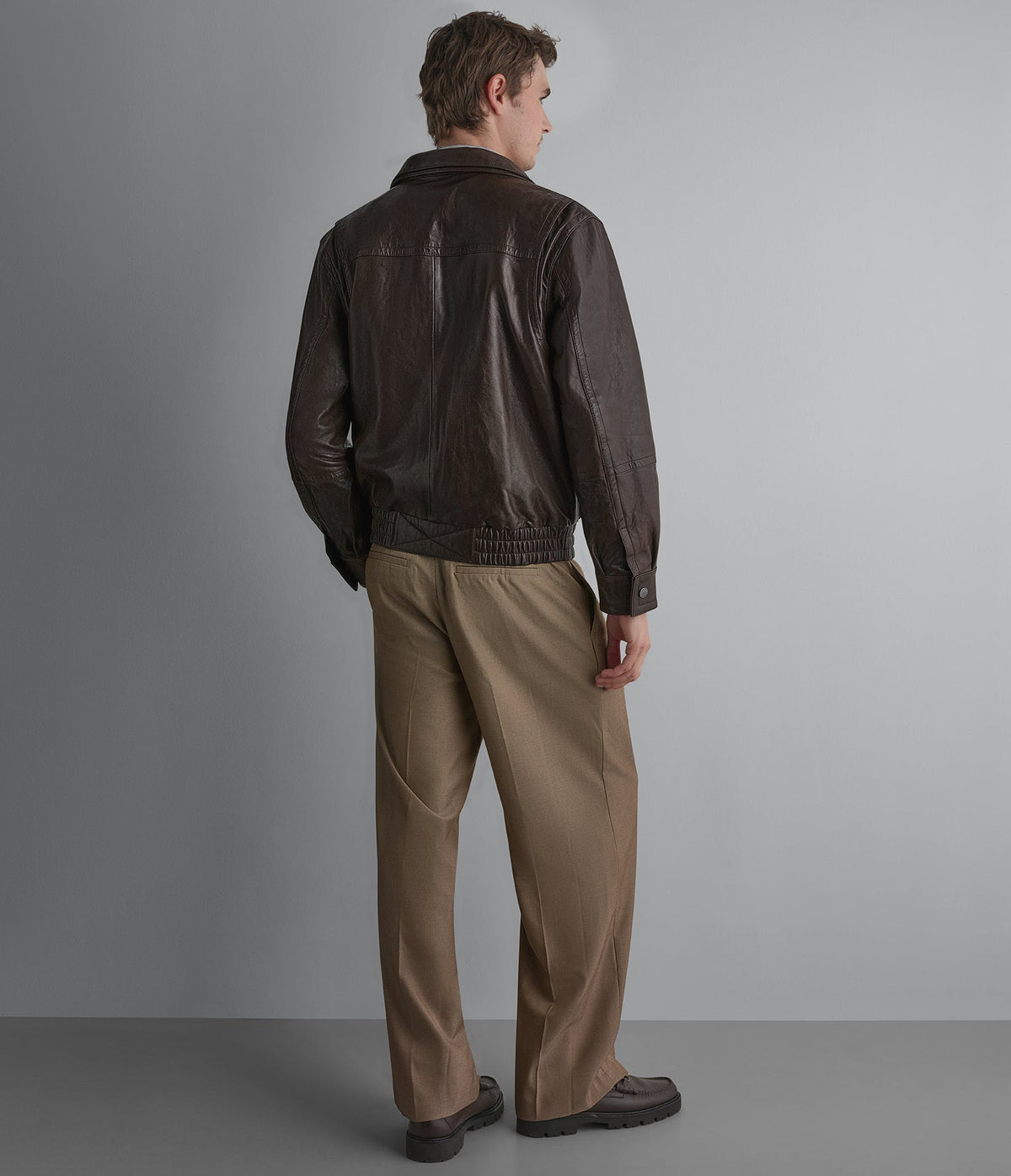 Marvin Leather Vintage Bomber Jacket