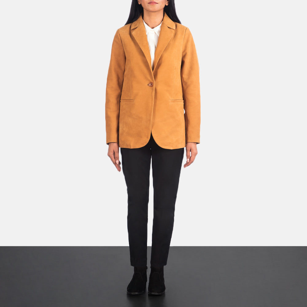 Sowachi Norma Brown Nubuck Blazer