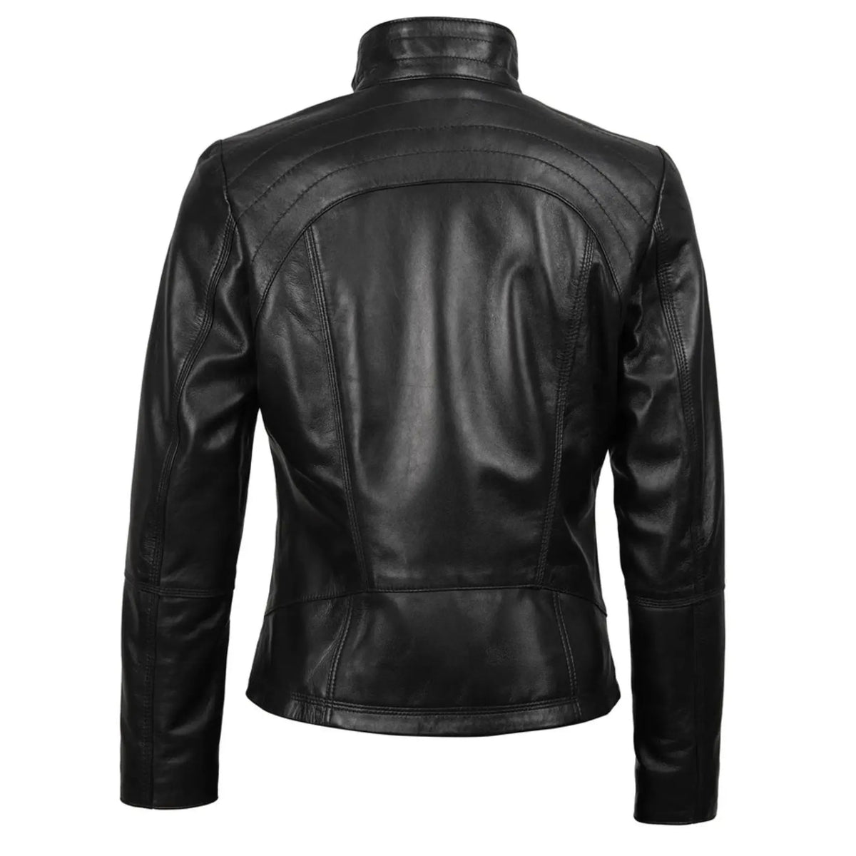 Sowachi Acerra - Women's Black Leather Biker Jacket